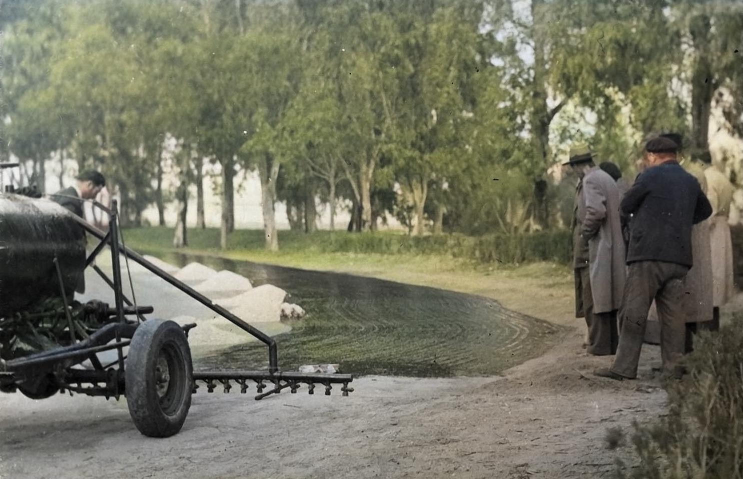 1947 Pavimentación del camino costero a Epecuen. COLOREADA