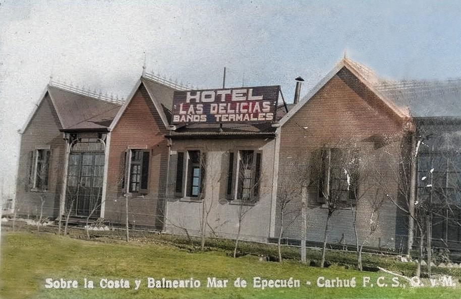 Hotel Las Delicias 1927 Termas. coloreada